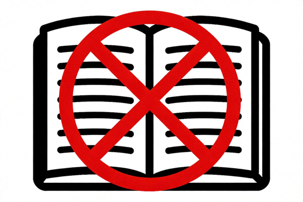 象征无日志政策的图标，一个笔记本上画着大大的禁止符号